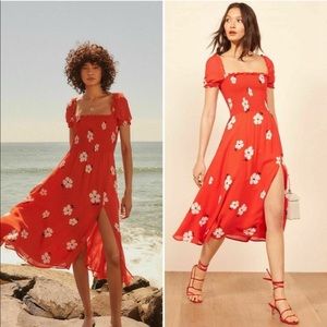 EUC Reformation Inka dress in red floral